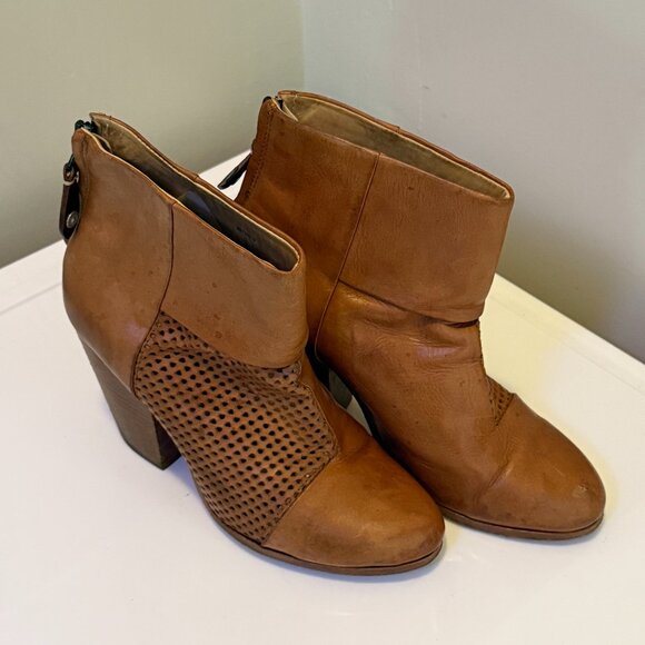 Rag & Bone Brown Leather Ankle Boot -  Size 8.5 - Picture 1 of 3